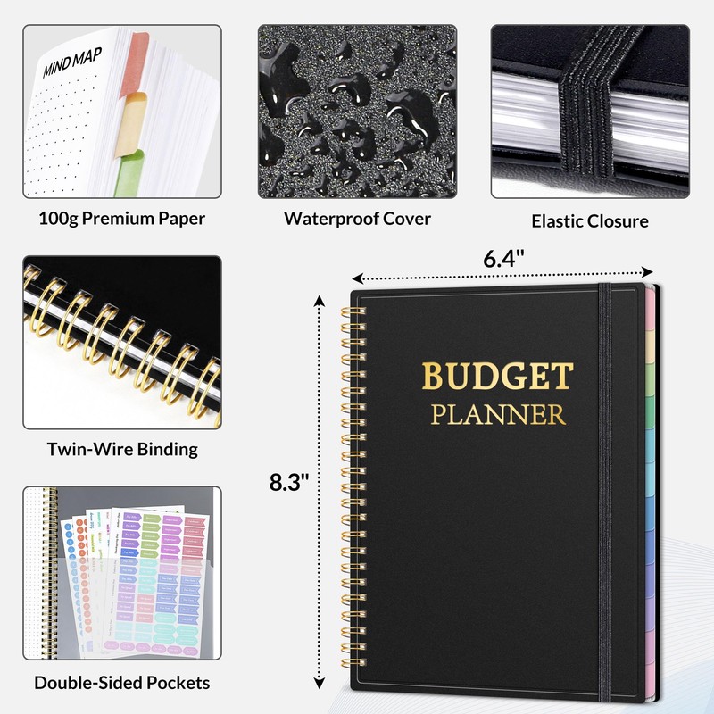 SUNEE Budget Planner - Monthly Budget Book with Expense Tracker