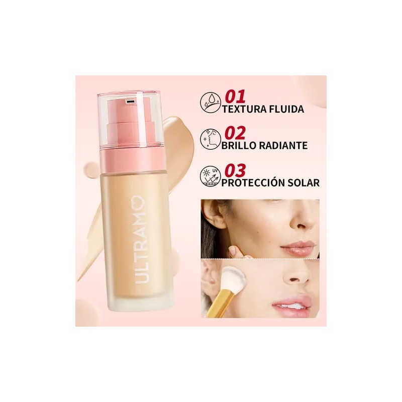 Bases De Maquillaje Ultramo Acabado Mate Liquid Foundation Light