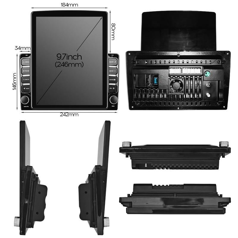 WENMENGDE 9.7inch 2+32GB IPS Vertical Screen Android Car Radio Audio