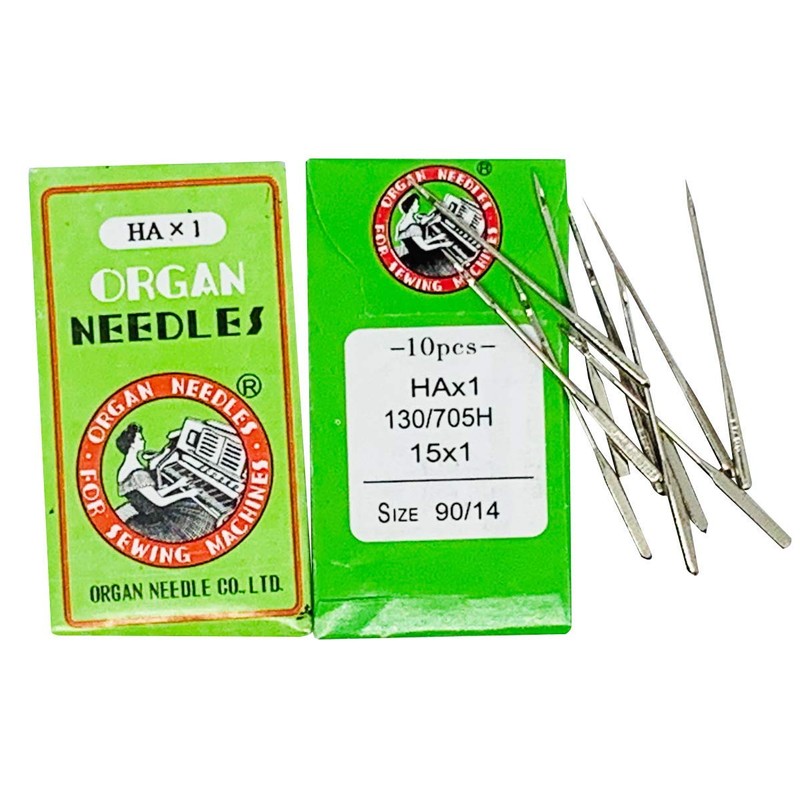 Organ Sewing Machine Needles Home-use (10 Needles/Pack), Size 90/14