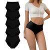 DEANGELMON Womens Seamless Hipster Underwear High Waist Invisible Briefs No