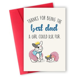 ATTLVV Happy Fathers Day Card from Daughter,Funny Father's Day Gifts from Daughter,Dad Birthday Cards