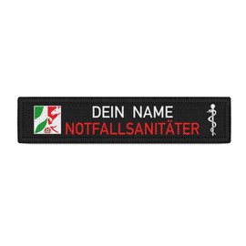 Copytec Name Plate Emergency Sanitäter NRW Name Plate Patch Fire Brigade Name #38696