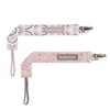 BooginHead Pacifier Clip Pacifier Holder PaciGrip 2-Pack, Pink Rainbows