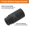 sourcing map 1-1/4 Inch SAE Deep Impact Socket 1/2 Inch