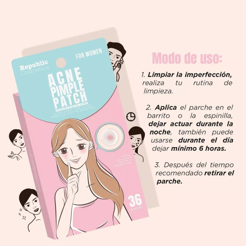 Republic Cosmetics Parche Para Acné Mujer 36pcs Republic Cosmetics Skin