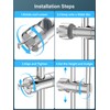 YEAUPE Shower Head Holder Replacement - Universal Adjustable Hand Shower