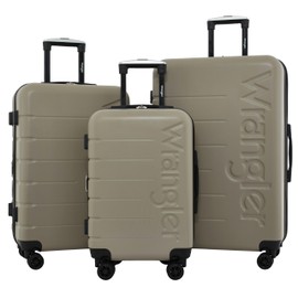 Wrangler Maverick 3 Piece Luggage Set, Silver Sage