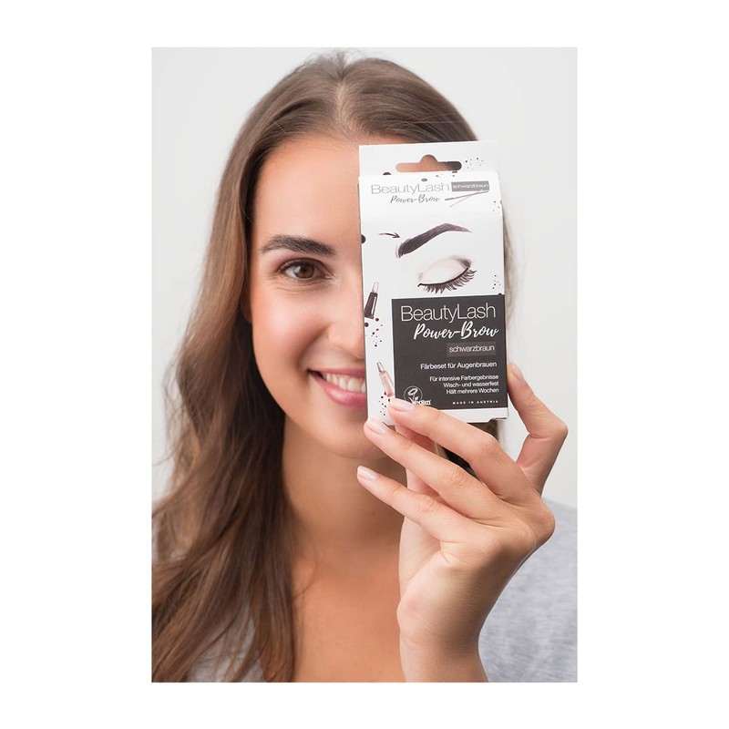 BeautyLash Power-Brow Dye Set Light Brown, Vegan Eyebrow Colour Dyes