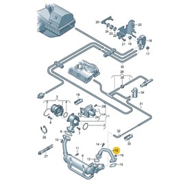 TBVPARTS Tube Cooler EGR 1.9/2.0TDI 03G131521R 0892655 03G131521AL 7518744 069131547D Pipe Cooler Exhaust EGR Compatible with A3 Ibiza III Cordoba II Altea Toledo