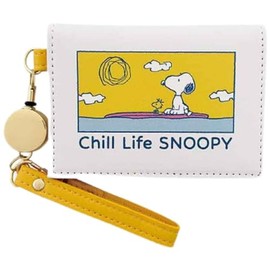 Marimo Craft SPMS-123 Snoopy Chill Life Series Bi-Fold Pass Case (W x H x H): 3.9 x 2.8 inches (100 x 72 mm)