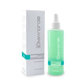 Bio Jouvance - Clarifying Astringent 12% AHA Toner 8oz / 240ml - for Normal/Oily/Acne-Prone Skin Product Line | Professional Face Wash & Makeup Remover | Facial Skin Care Treatment | Made in France