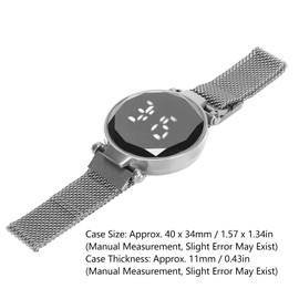 ZJchao Digital Watch Women's Watch Alloy Bracelet Women's Watch Touchscreen Electronic Watches Women Business Watch Waterproof Glass Digital LED Watch for Girls