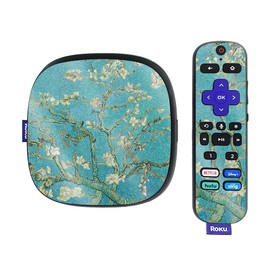 MightySkins Glossy Glitter Skin Compatible with Roku Ultra HDR 4K Streaming Media Player (2020) - Almond Blossom | Protective, Durable High-Gloss Glitter Finish | Easy to Apply | Made in The USA