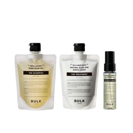 BULK HOMME Shampoo Men's & Treatment & Scalp Serum Hair Care 3-Piece Set for Scalp Care