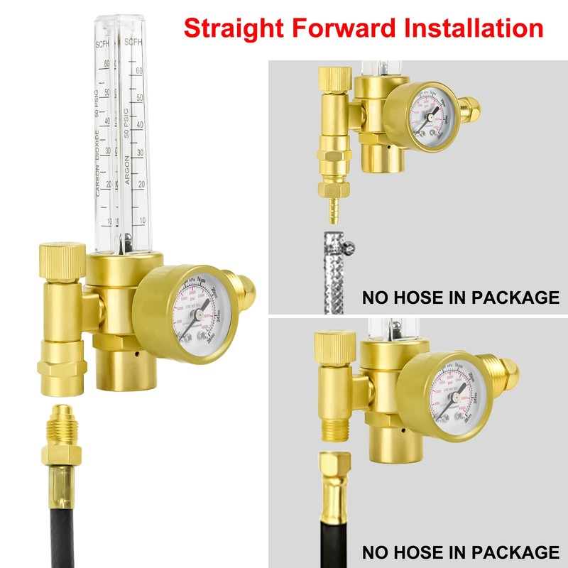 Zistel CO2 Argon Regulator Argon Flow Meter Gas Regulator Gauge