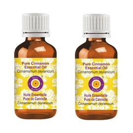 Deve Herbes Pure Cinnamon Essential Oil (Cinnamomum zeylanicum) Natural Therapeutic Grade Steam Distilled (Pack of Two) 100ml X 2 (6.76 oz)