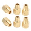 6PCs Brass Pipe Fitting Adapter 1/8 BSPT Female NPT Vehicle