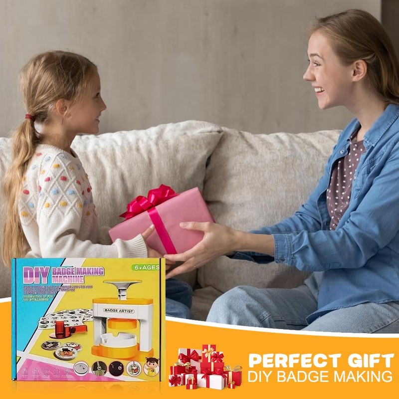 XPJBKC Button Maker, 55 mm (2.16 Inch) Button Machine, Pin