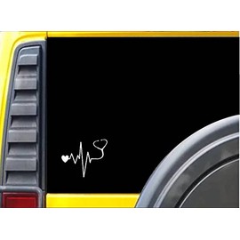 EZ-STIK Stethoscope -Doctor- Nurse -Heart - J772 6" - Decal/Bumper Sticker Heartbeat Lifeline