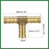 Motoforti 3/8" 10mm Brass Barb Hose Fitting Tee T 3