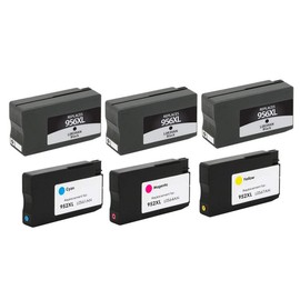 SuppliesMAX Remanufactured Replacement for HP OfficeJet Pro 7720/7730/8200/8210/8700/8720/8725/8730/8740 High Yield Inkjet Combo Pack (3-BK/1-C/M/Y) (NO. 956XL/NO. 952XL) (L0R33B1CMY)