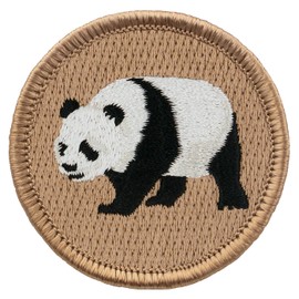 Panda Patrol Patch - 2" Diameter Round Embroidered Patch (Iron-on)