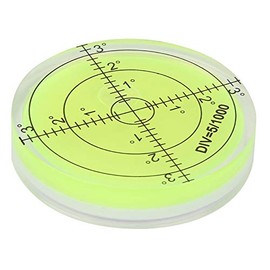 Nivel de Burbuja Redondo de 60 mm con Escala para Medición de Diámetro en Plataforma de Equilibrio, Herramienta de Medición Profesional en Plástico ABS Grande para Cámara y Alineación Precisa