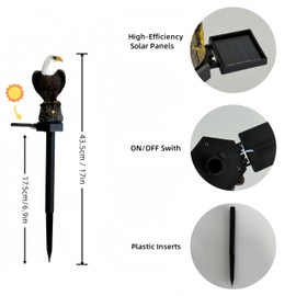 Eagle Decorative Garden Light Stake Outdoor Solar Eagle Statue Light for Yard Garden Lawn Christmas Housewarming Gifts for Women Mom