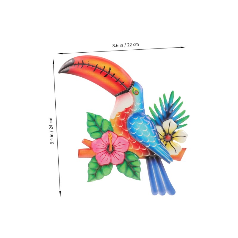 COHEALI Metal Toucan Wall Decor Rustic Bird Art for Bedroom