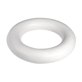 Rayher styrofoam-Rings, Full, 22 cm ø, White