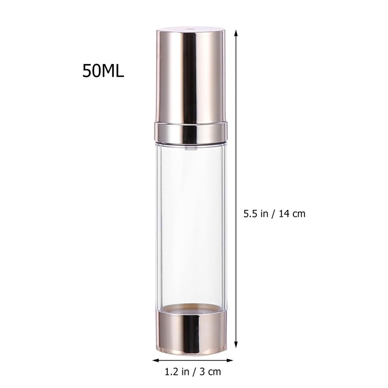 Healifty Refillable Airless Pump Bottle 50 ml Empty Cosmetic Dispenser