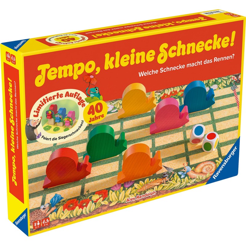 Ravensburger Kinderspiel 23034 Tempo Small Snail 40th Anniversary, Popular Snail