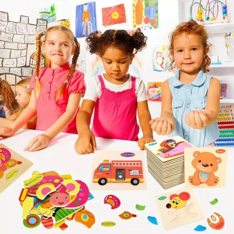 MT 24rompecabezas Figuras Surtidas Para Niños,juguete Educativo