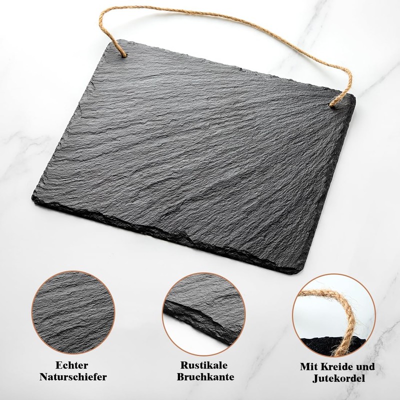 Slate Board for Writing on and Hanging, 25 x 20