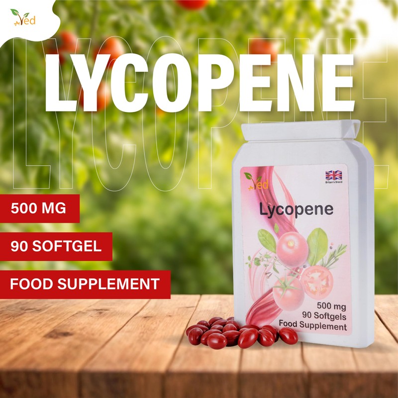 Ved Lycopene 500 mg | 90 softgel, 6 Month Supply.(Pack