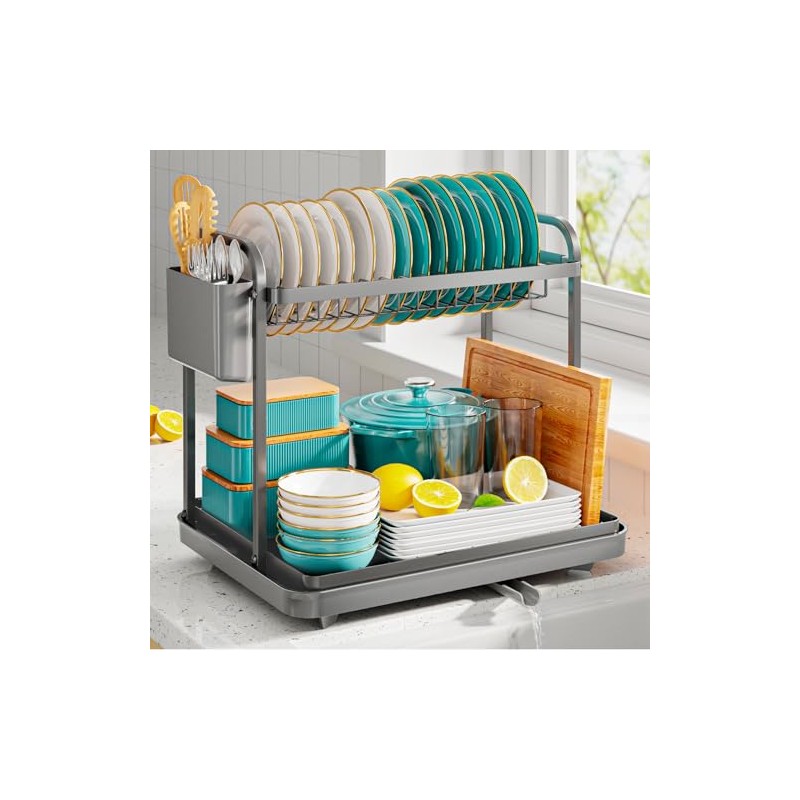 Sakugi 2-Tier Dish Drying Rack - Stainless Steel Dish Rack