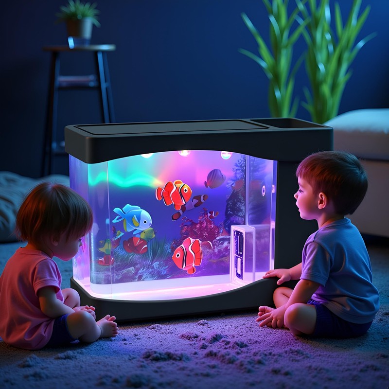 Lightahead Artificial Mini Aquarium A Sensory Multi Colored LED Swimming