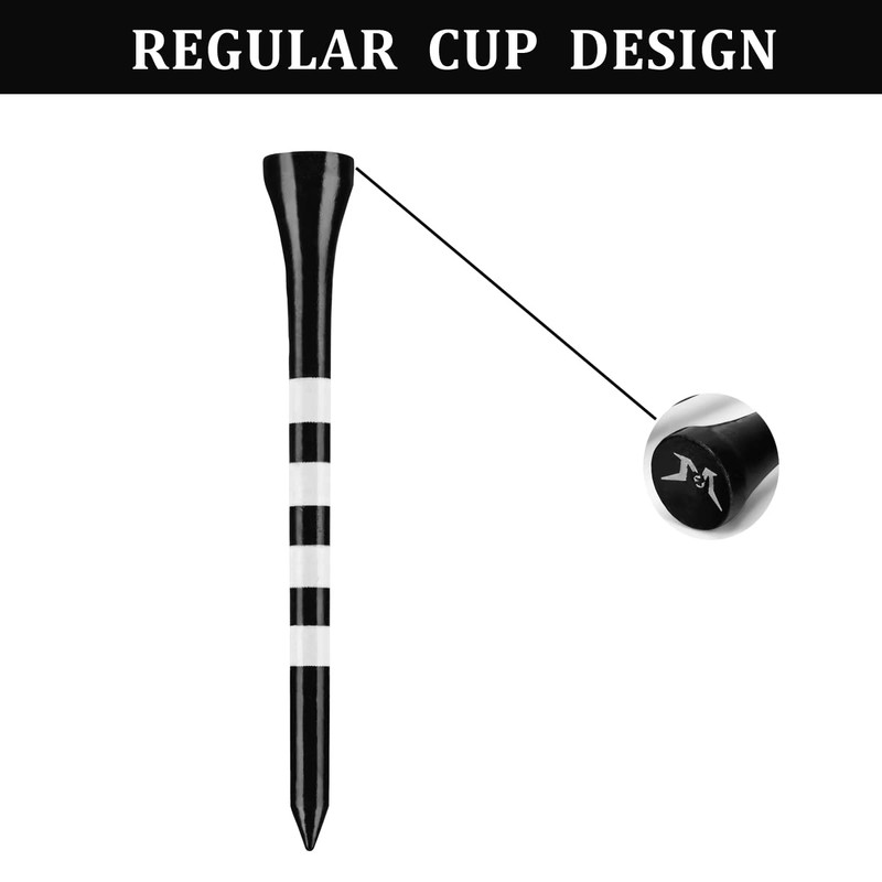 MAZEL 50 Counts Bamboo Golf Tees 2 3/4"&3 1/4" Mixed