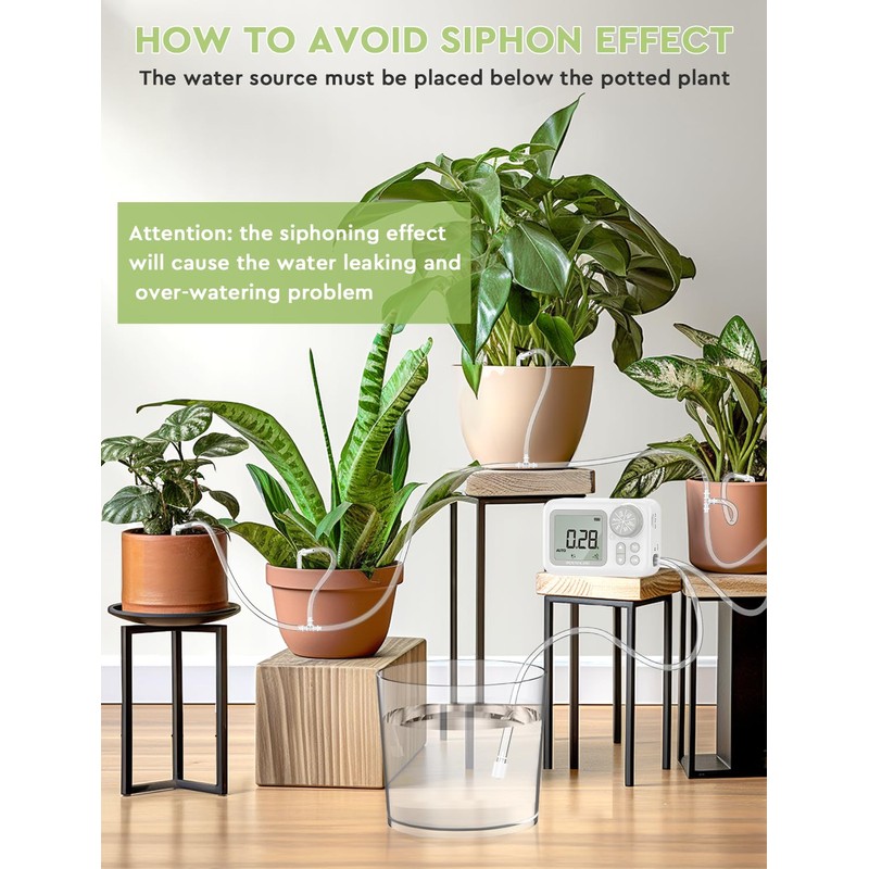 [2025 Upgraded] Automatic Watering System, 15 Potted Indoor Houseplants Support