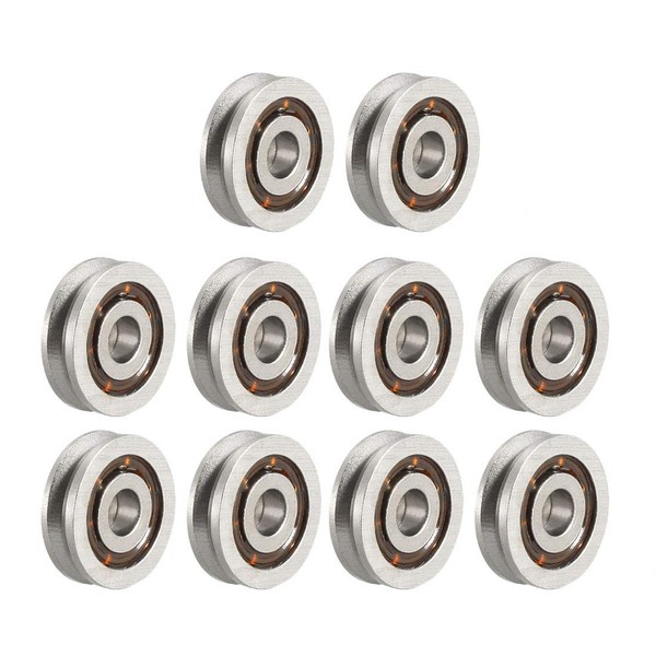 sourcing map V-Groove Ball Bearing 623VV Guide Belt Roller Bearing