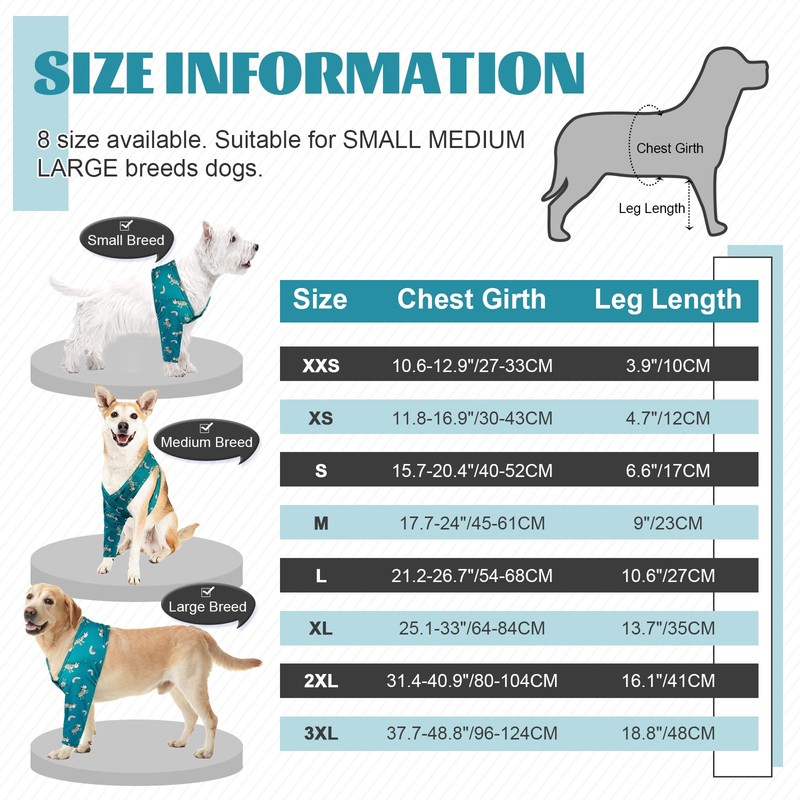 ROZKITCH Dog Wound Cover for Front Right Left Leg, Pet