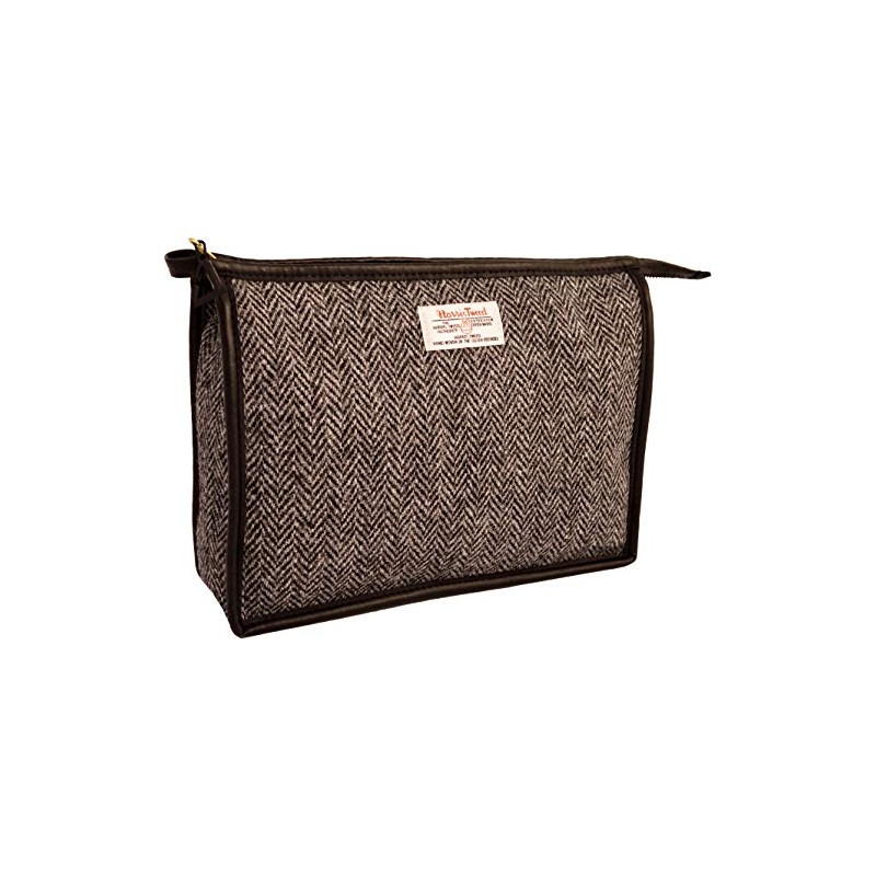 Vagabond Bags Ltd Harris Tweed Herringbone Large Holdall Toiletry Bag,