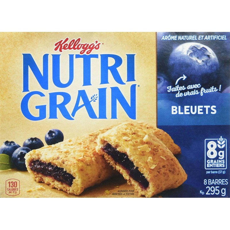 Nutri Grain Kellogg's Nutri Grain Cereal Bars Blueberry, 8 Bars,