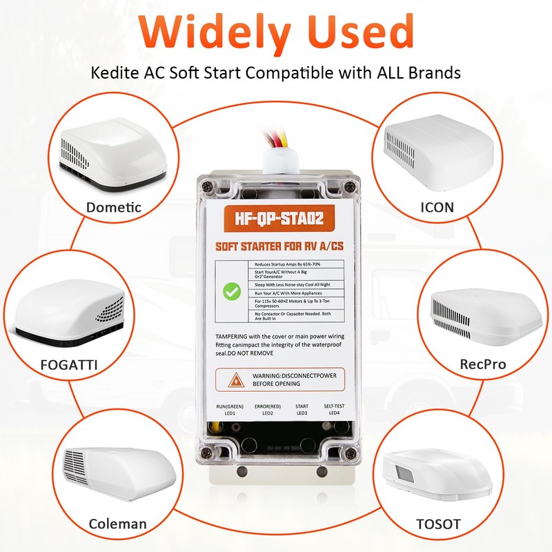 Soft Start for RV Air Conditioners, Reduces Inrush Current by