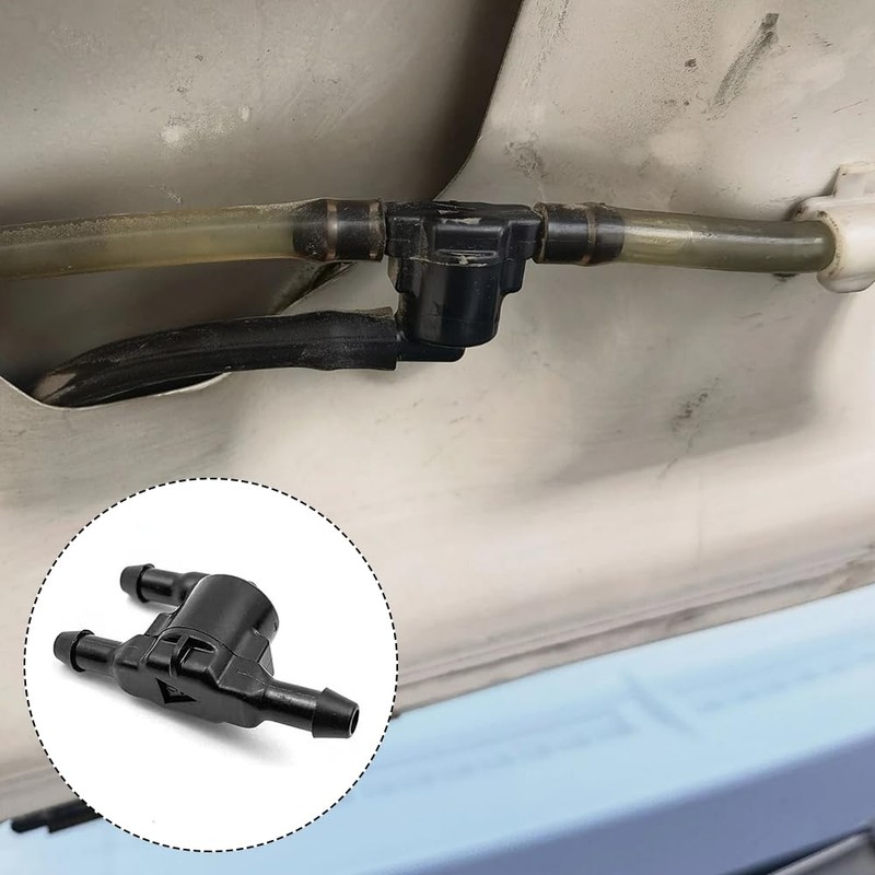 2-Pack Non-Return Windshield Washer Valve, valves with washers,3-Way OE- Black
