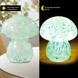 Naboher Mushroom Table lamp, Small Bedside Table lamp, 6.1 inches, Mushroom Decoration Cute mini Atmosphere lamp Home Decoration, Suitable for Bedroom, Living Room, Children's Room-Light Green