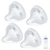 COCGVEL 4 Packs Silicone Bottle Nipples Compatible with Lansinoh Bottles,