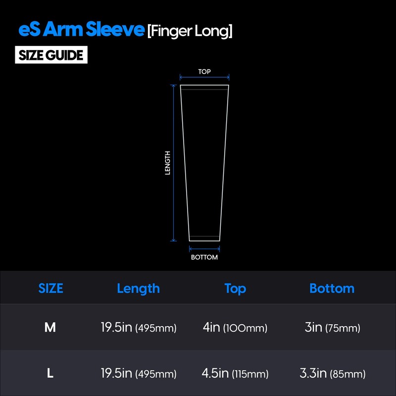 Pulsar Gaming Gears eS アームスリーブ ARM SLEEVE Finger Long Medium