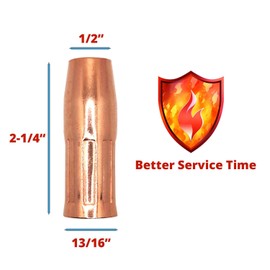 Allyearauto Mig Welding Gun Accessory Kit .030", Gas Nozzles Tips Compatible with Lincoln Magnum 100L, Weld-Pak 100/125/140HD, MIG Eastwood 135/175, Chicago Electric Welder Part, Tweco Mini.